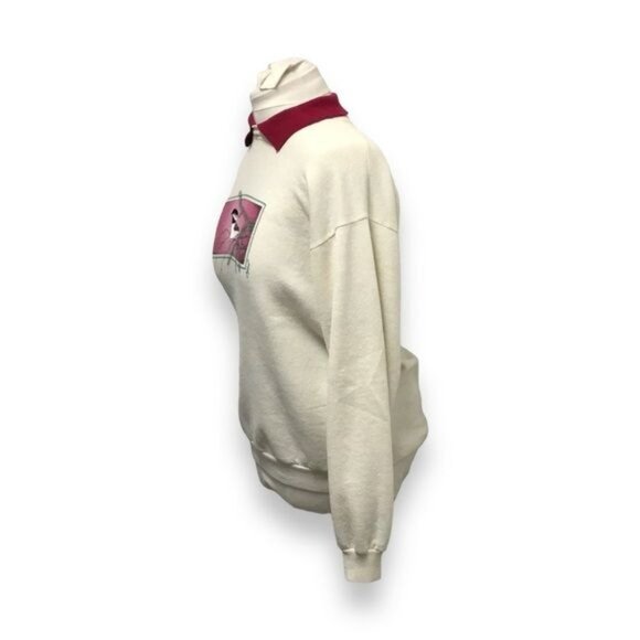 Lee Vintage Women’s Sweatshirt with Contrast Collar and Graphic, Beige, size L - Picture 3 of 7